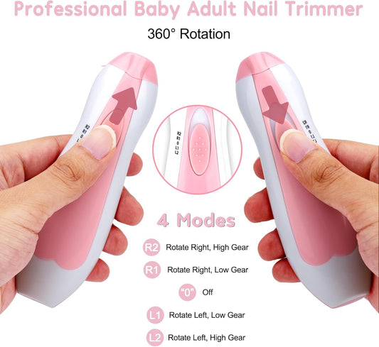 Baby Nail Trimmer Electric-6 in 1 Baby Nail File Clippers Infant Grooming Kit