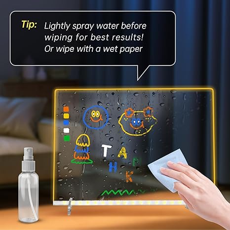 LED Note Board with Colors, Drawing Board for Kids, Includes Adapter
