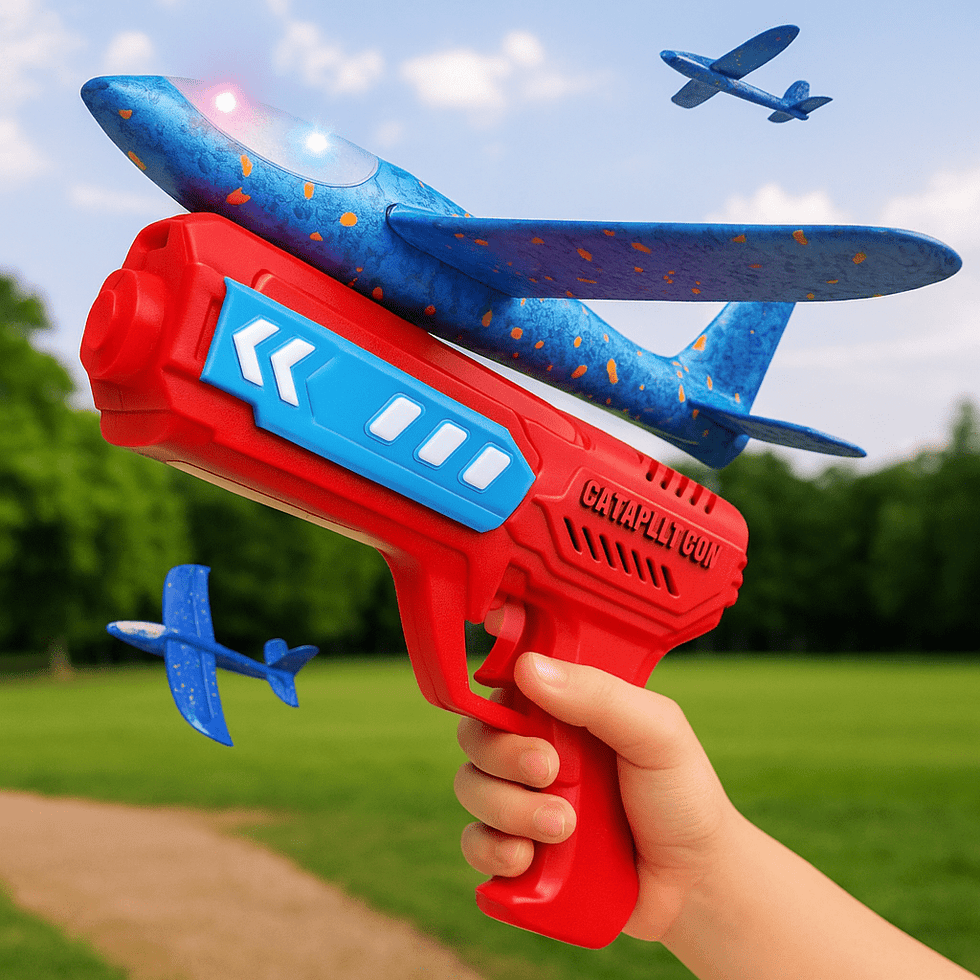 Airplane Launcher Toy Bubble Catapult Airplane Toy One Click Outside Flying Launcher