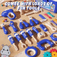 Hippo all in one tool hun DIY montessori tool box set 92 pcs