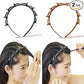 Headbands with Hair Clips for Women and Girls - Headband with Double Layer Twist, Hairstyle