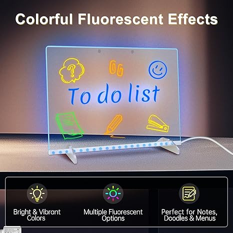 LED Note Board with Colors, Drawing Board for Kids, Includes Adapter