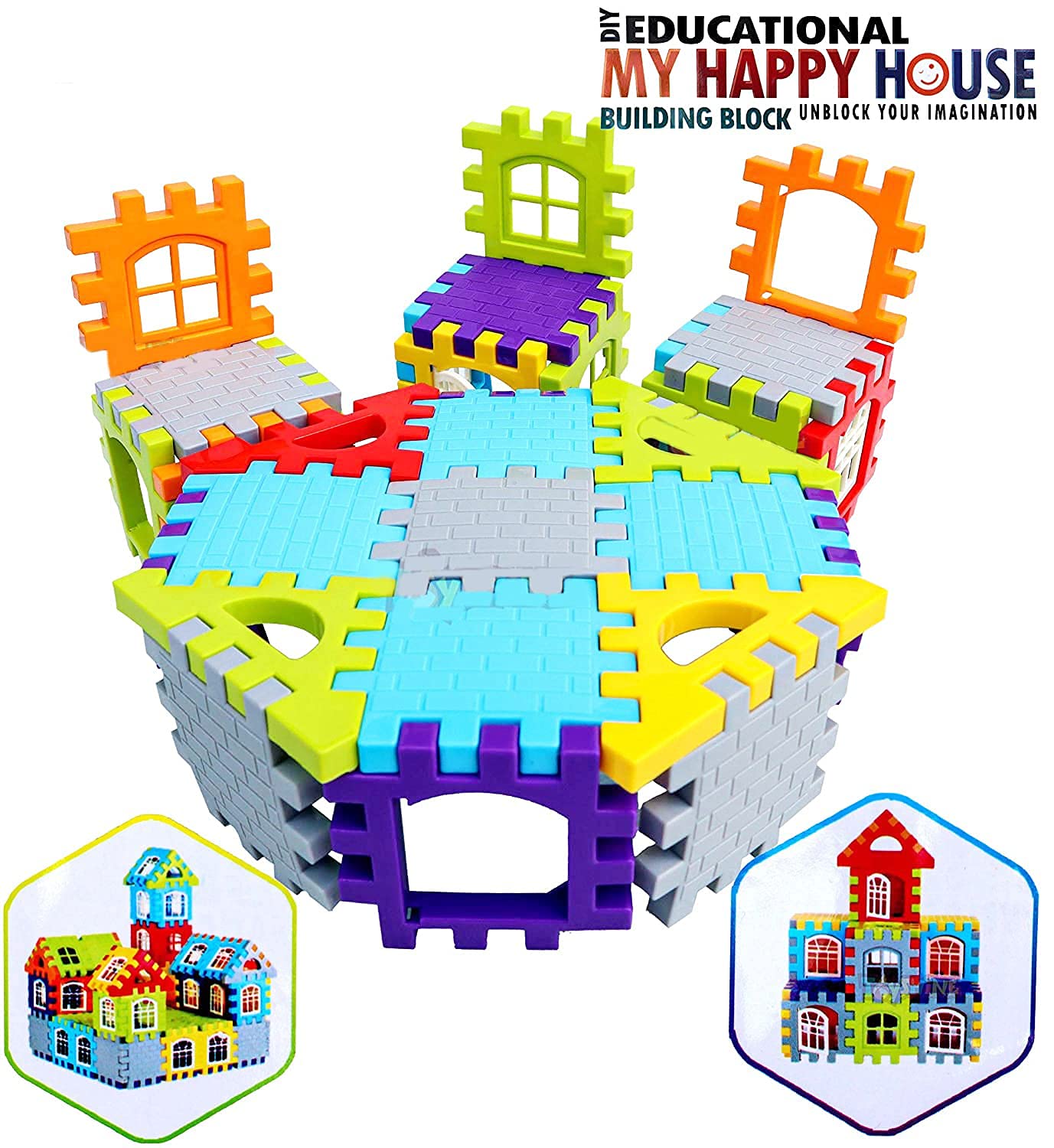 300 Pcs Building Blocks House Shape | Puzzle Toy for Kids