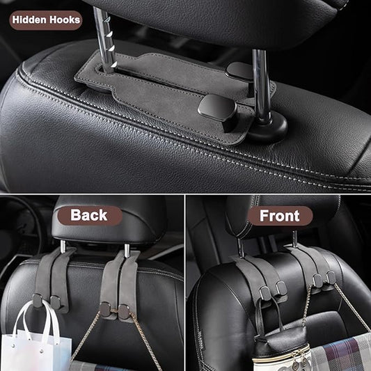 Double Car Seat Hooks | Car Seat Back Storage | Hooks for Purses and Bags