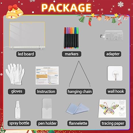 LED Note Board with Colors, Drawing Board for Kids, Includes Adapter