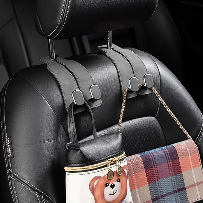 Double Car Seat Hooks | Car Seat Back Storage | Hooks for Purses and Bags