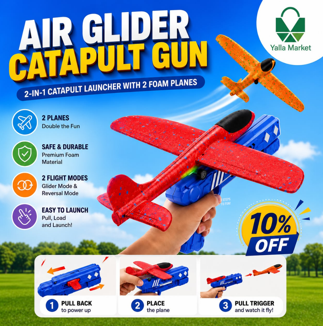 Airplane Launcher Toy Bubble Catapult Airplane Toy One Click Outside Flying Launcher