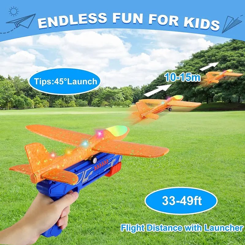 Airplane Launcher Toy Bubble Catapult Airplane Toy One Click Outside Flying Launcher