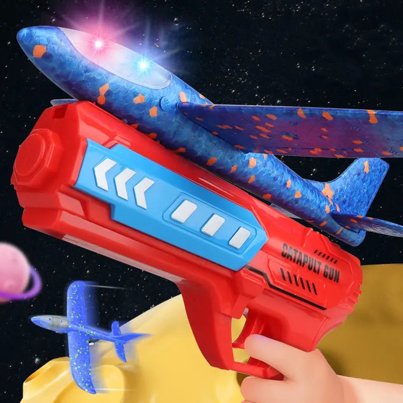 Airplane Launcher Toy Bubble Catapult Airplane Toy One Click Outside Flying Launcher