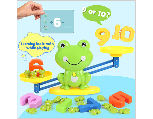 Frog Balance Scale Toy | Number Counting Blocks Games