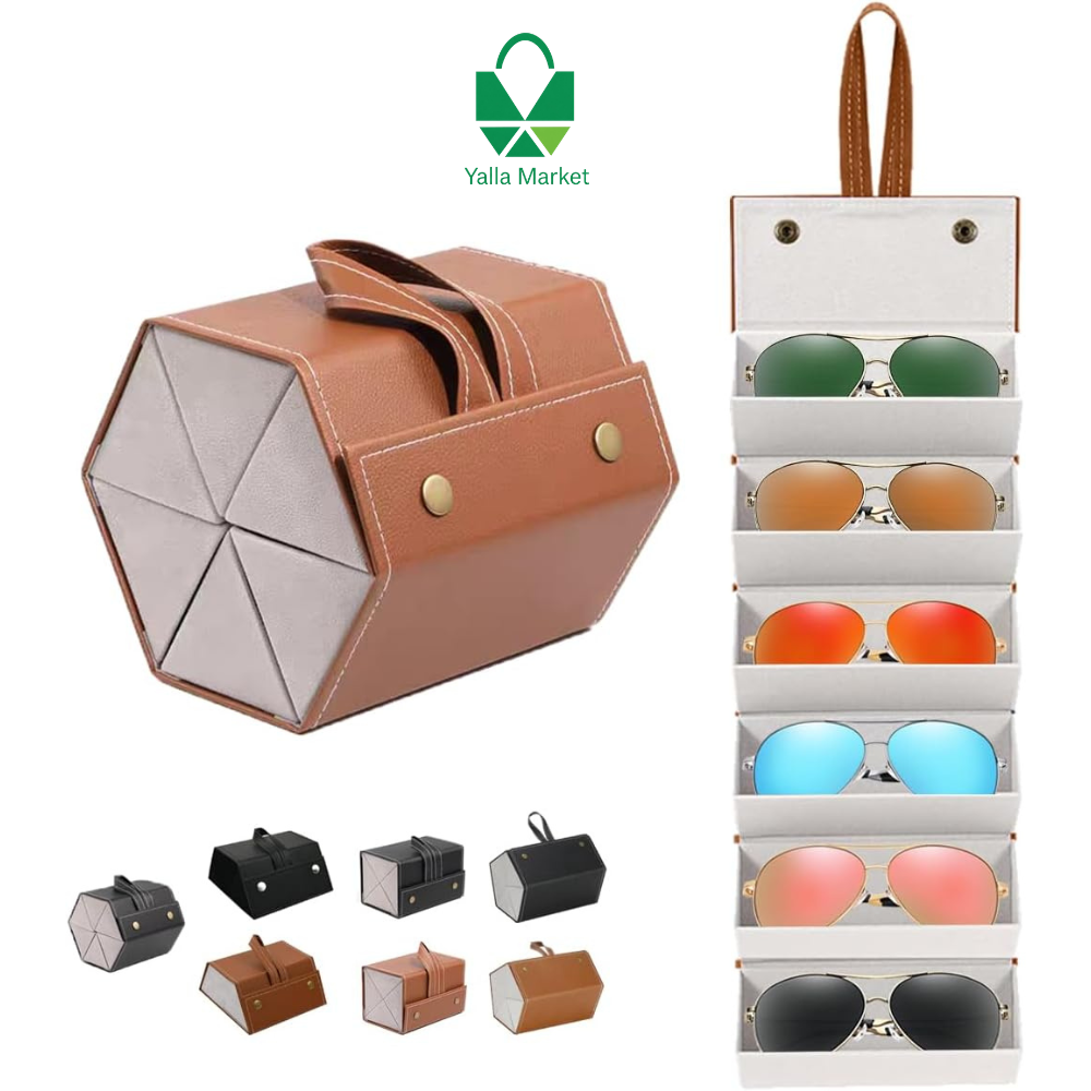 Sunglasses Travel Case, Portable Multiple Glasses Case & Foldable