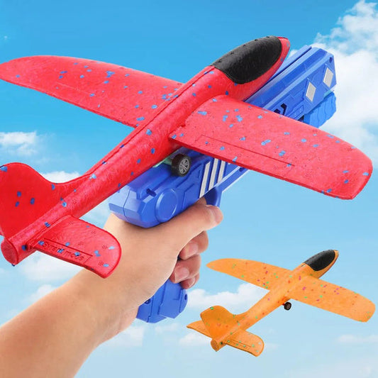 Airplane Launcher Toy Bubble Catapult Airplane Toy One Click Outside Flying Launcher