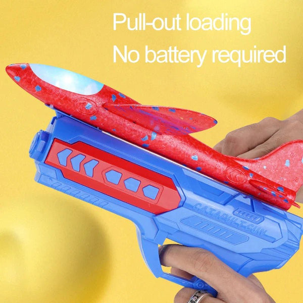 Airplane Launcher Toy Bubble Catapult Airplane Toy One Click Outside Flying Launcher