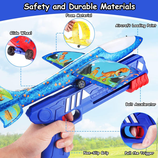 Airplane Launcher Toy Bubble Catapult Airplane Toy One Click Outside Flying Launcher
