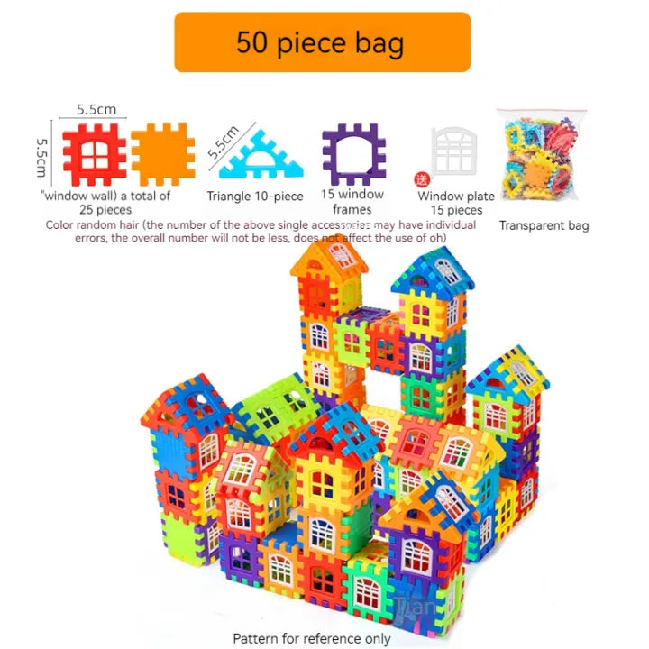 300 Pcs Building Blocks House Shape | Puzzle Toy for Kids